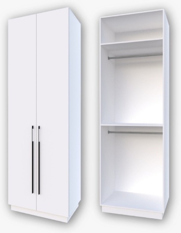 Распашной шкаф Bella Mobili BM 252000, 80x240х50 см, белый