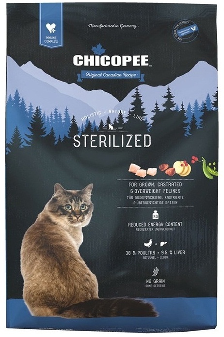 Купить Корм Chicopee Sterilized для стерилизованных птица, печень 1.5 ...