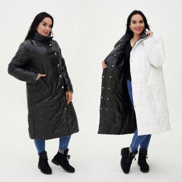 Пальто Fashion черный, белый