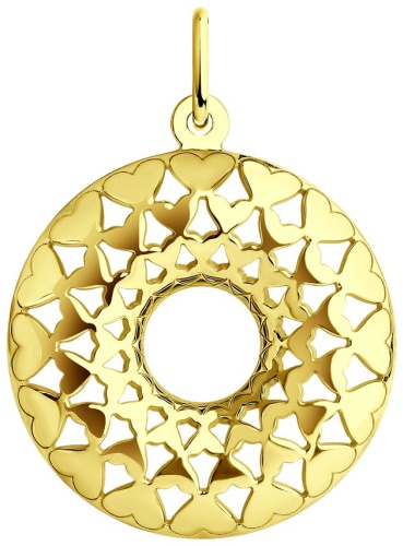 Подвеска Diamant 53-130-01294-1 вес 1.53 г золото, без вставок