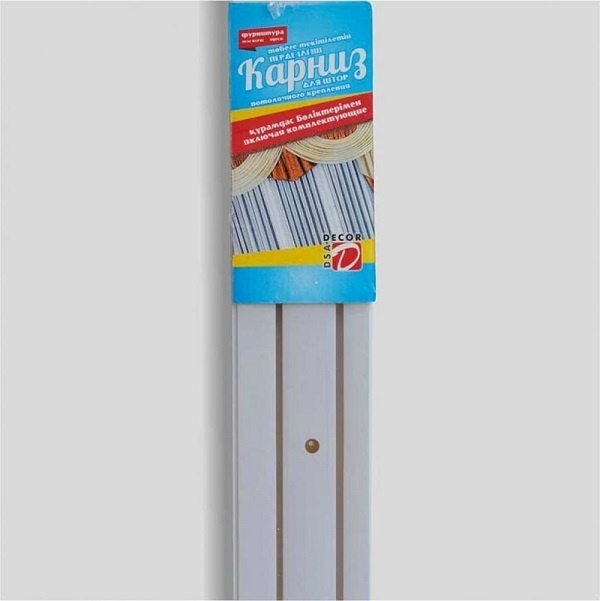 Карниз DSADECOR профильный двухрядный белый 400 см