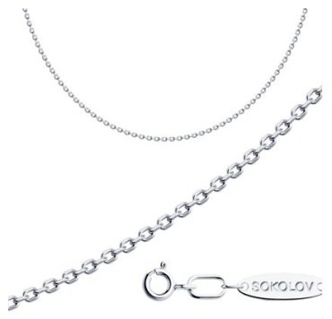 SOKOLOV CHA-SO-925-5145-50 длина 50 см, вес 4.65 г серебро, плетение якорное