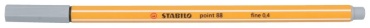Ручка капиллярная STABILO 88/95 1 шт, цвет чернил серый