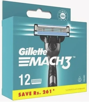 Gillette Mach 3 сменные кассеты 12 шт