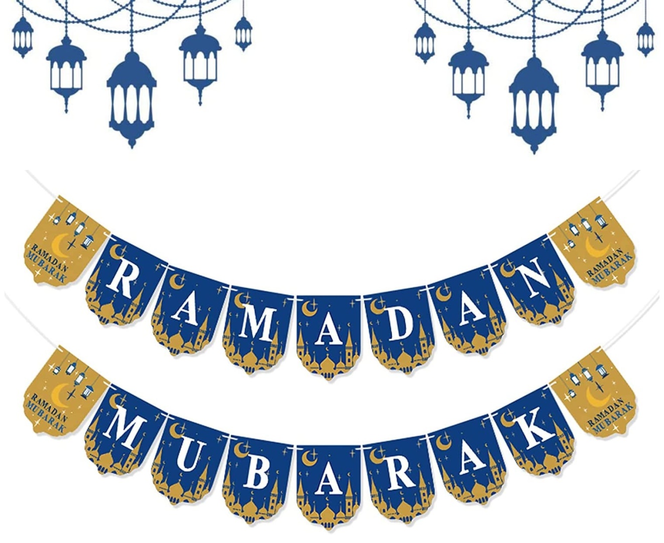 Растяжка Рамазан бокс Ramadan Mubarak синий