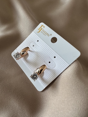 Серьги Fallon Jewelry медицинская сталь, фианит