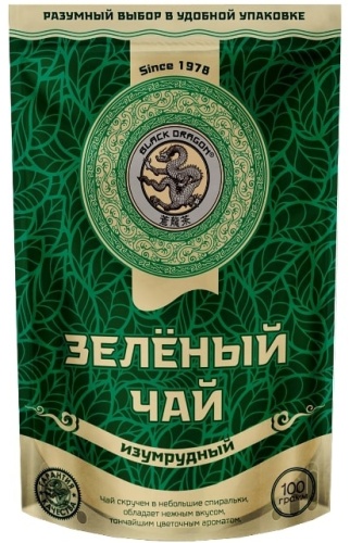 Чай Черный Дракон зеленый листовой 100 г