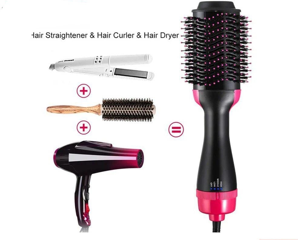 BarBieliss BA-5253 фен-щетка черный, розовый