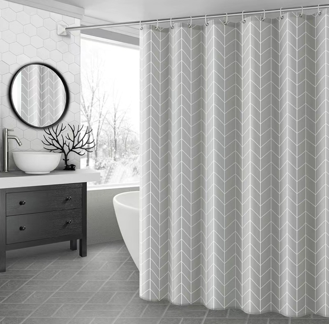 Штора Bee home 45643 180x180 белый, серый, PEVA