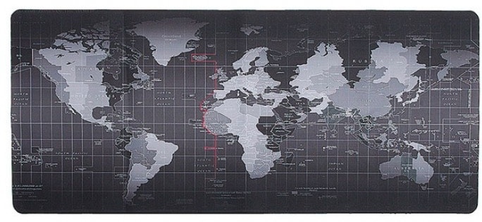 Коврик для мыши Карта мира 900x400x3 мм рисунок