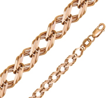 ЮВЕЛИРМАГ 55TR58-38 длина 55 см, вес 5.88 г золото, плетение тройной ромб