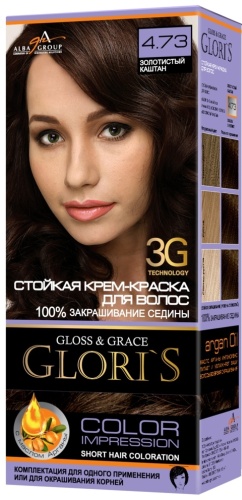 Gloris крем-краска Gloss & Grace 4.73 130 мл