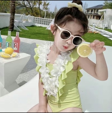 Слитный купальник BABY DOSS зеленый