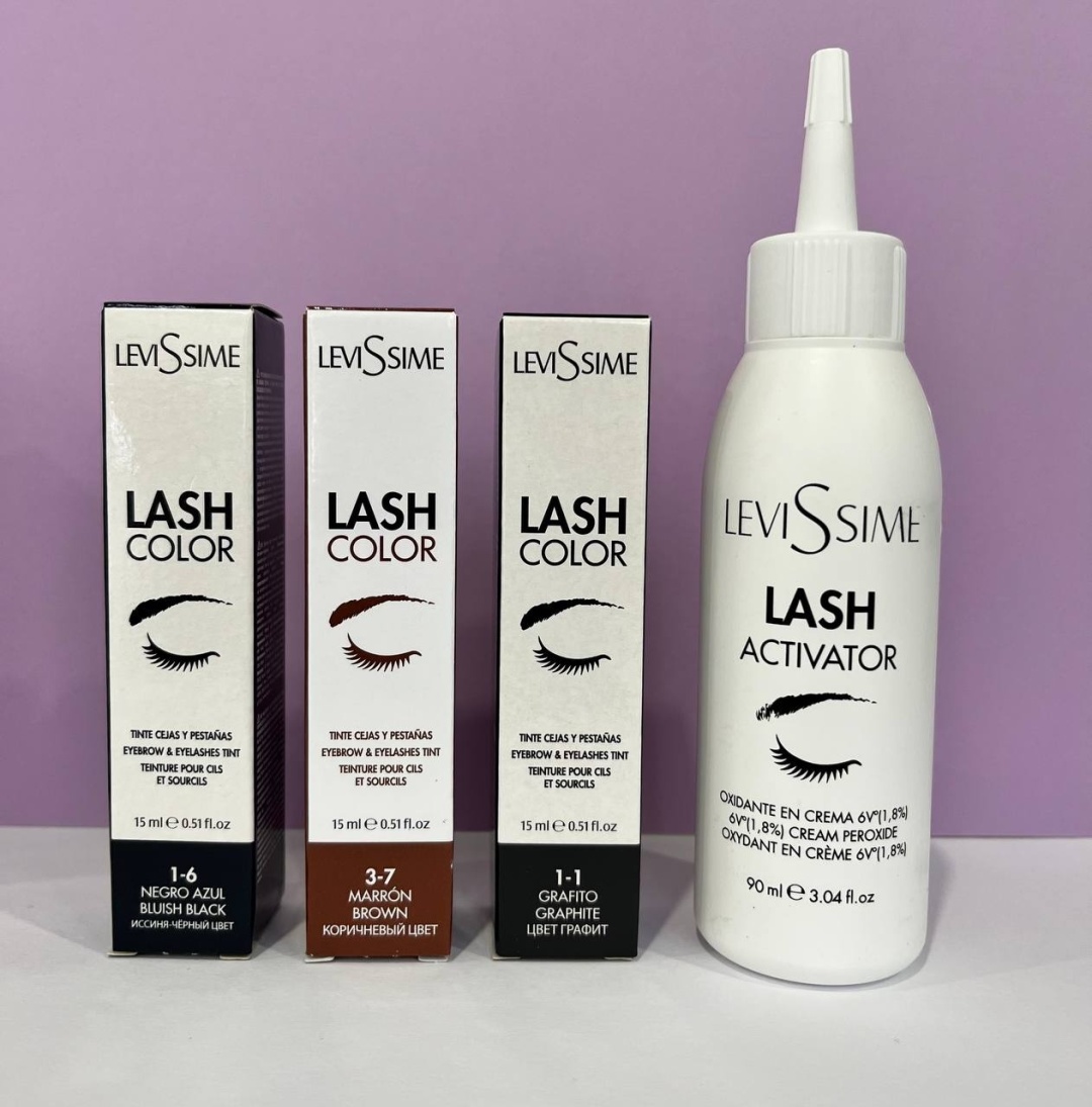 LEVISSIME Lash Color набор краска, оксид для краски 15 мл