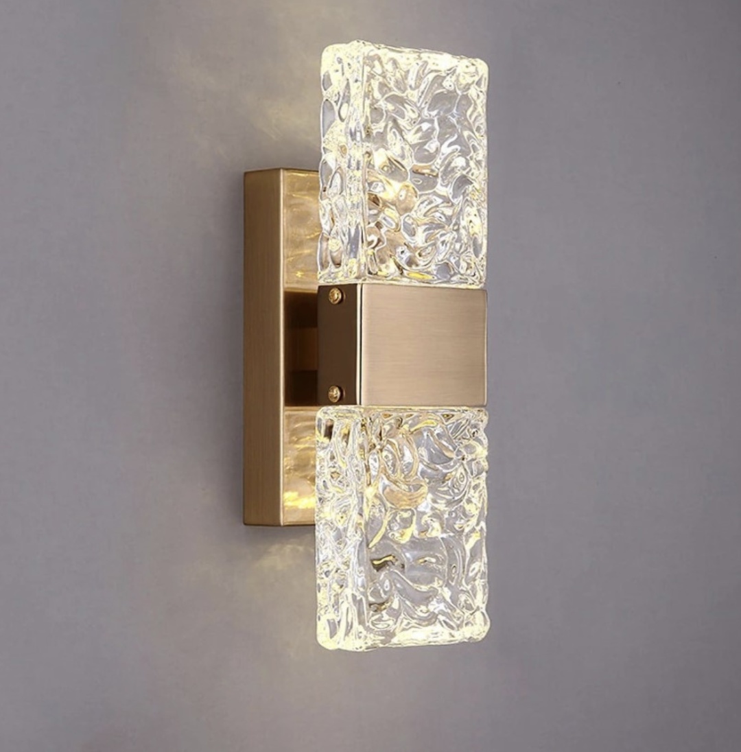Бра настенный KaliHome LED, золотистый, прозрачный