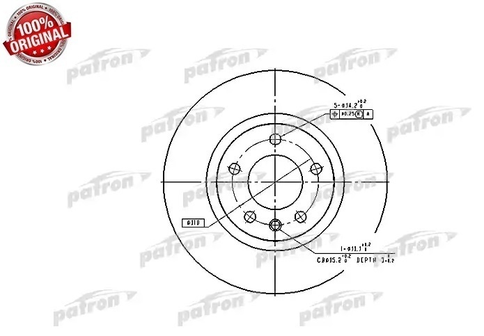 Диски PATRON передние PBD2720