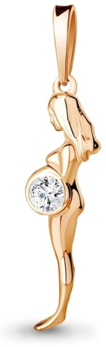 Подвеска AQUAMARINE 24492А.6 вес 1.23 г серебро, фианит