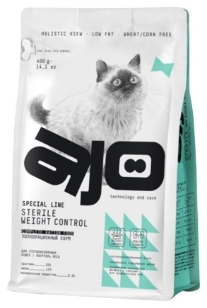 AJO Sterile Weight Control курица, свинина 0.4 кг