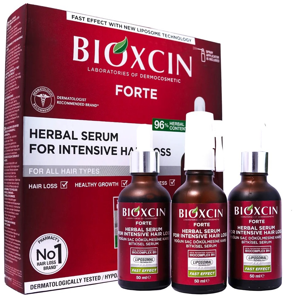 Bioxcin Forte Herbal For Intesive Hair Loss сыворотка 150 мл