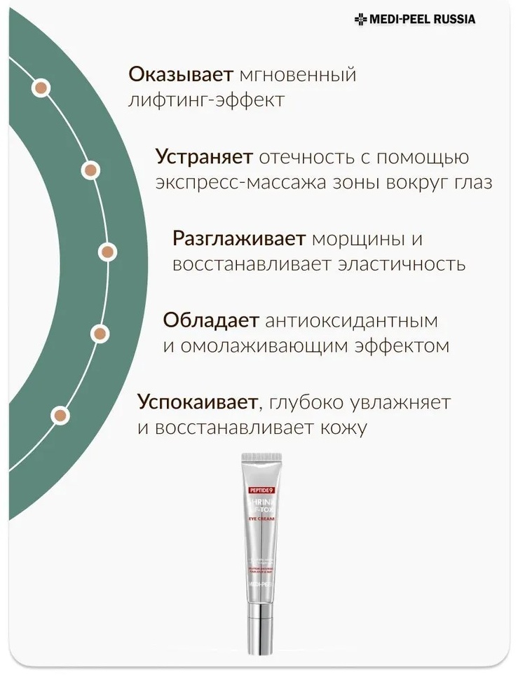 MEDI-PEEL крем Peptide 9 Shrink Lif-Tox для области вокруг глаз 20 мл, фото 6