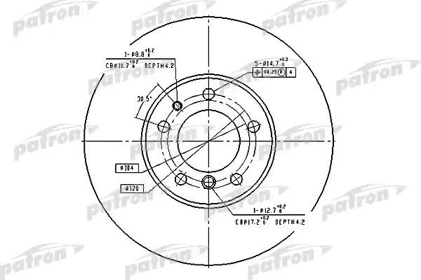 Диски PATRON передние PBD2687