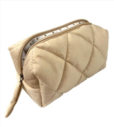 Amistore косметичка хлопок бежевый 10X20 см