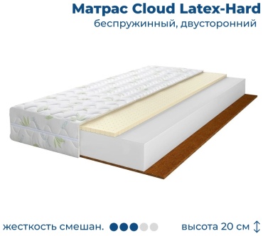 Матрас Cloud Latex Hard, 160x200x20 см