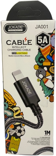 Кабель JOKADE Lightning, 1 м, JA001 черный