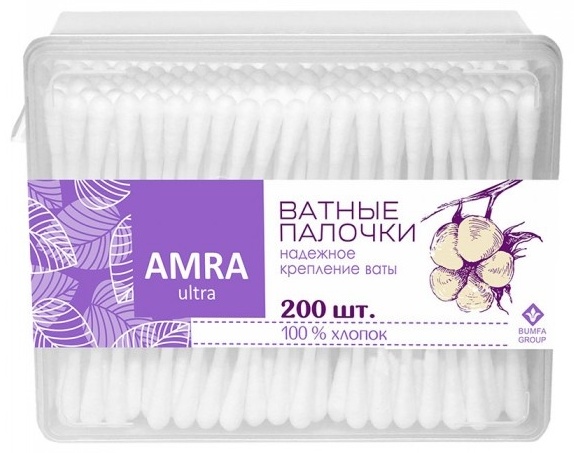 Amra ватные палочки Ultra 200 шт