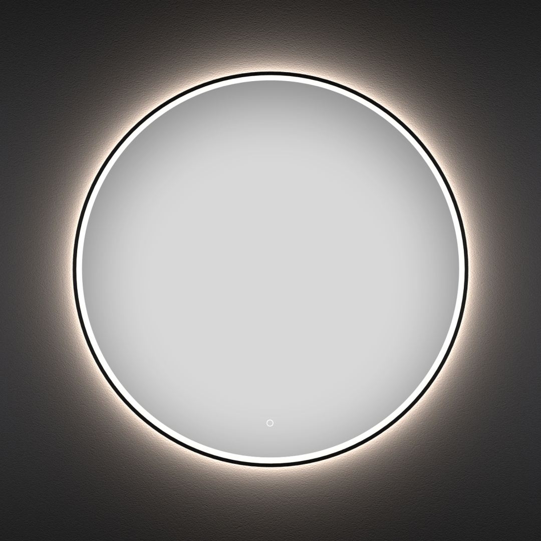 172201800, Круглое зеркало с фронтальной LED-подсветкой D = 95 см Wellsee 7 Rays' Spectrum, цвет контура черный матовый - артикул K0000129168