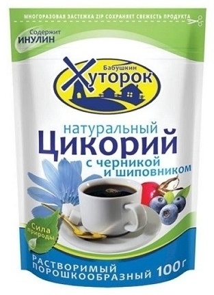 Купить Цикорий Бабушкин хуторок С черникой и шиповником 100 г в Алматы ...