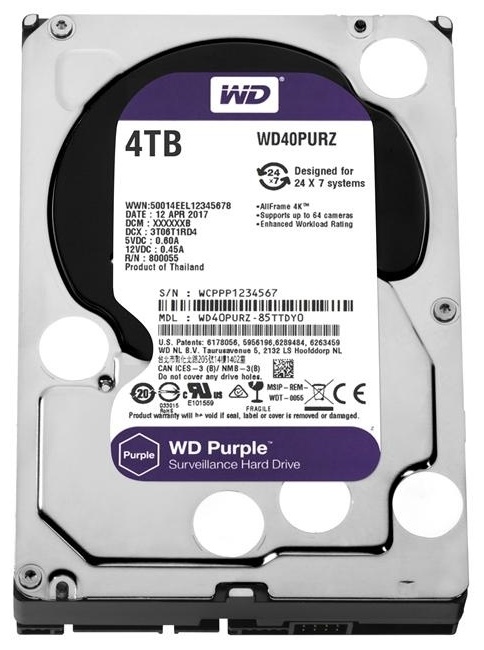 HDD Western Digital Purple WD40PURZ 4000 Гб