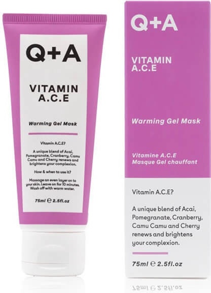 Маска для лица Q+A гелевая Vitamin A.C.E Warming Gel Mask 75 мл