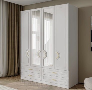 Распашной шкаф AsiaBrand Tiffany, 180x230х60 см, белый