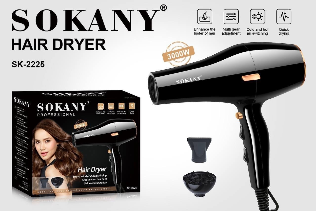 SOKANY SK-2225 фен черный