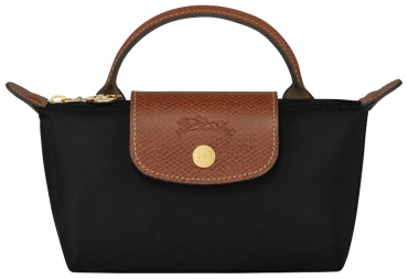 Мини-сумка Longchamp нейлон черный