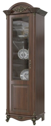 Шкаф-витрина Мэри Мебель Да Винчи 1Д Ж394, МДФ, ЛДСП, 67x52x229