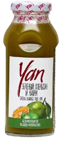 YAN нектар апельсин, лайм 0.25 л