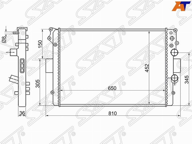 SAT радиатор основной IV0003-1
