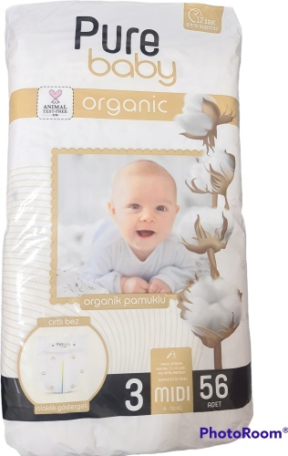 Подгузники Pure baby 3, 56 шт