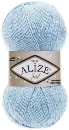 Моток Alize Sal Simli 40 голубой 460 м 100 г