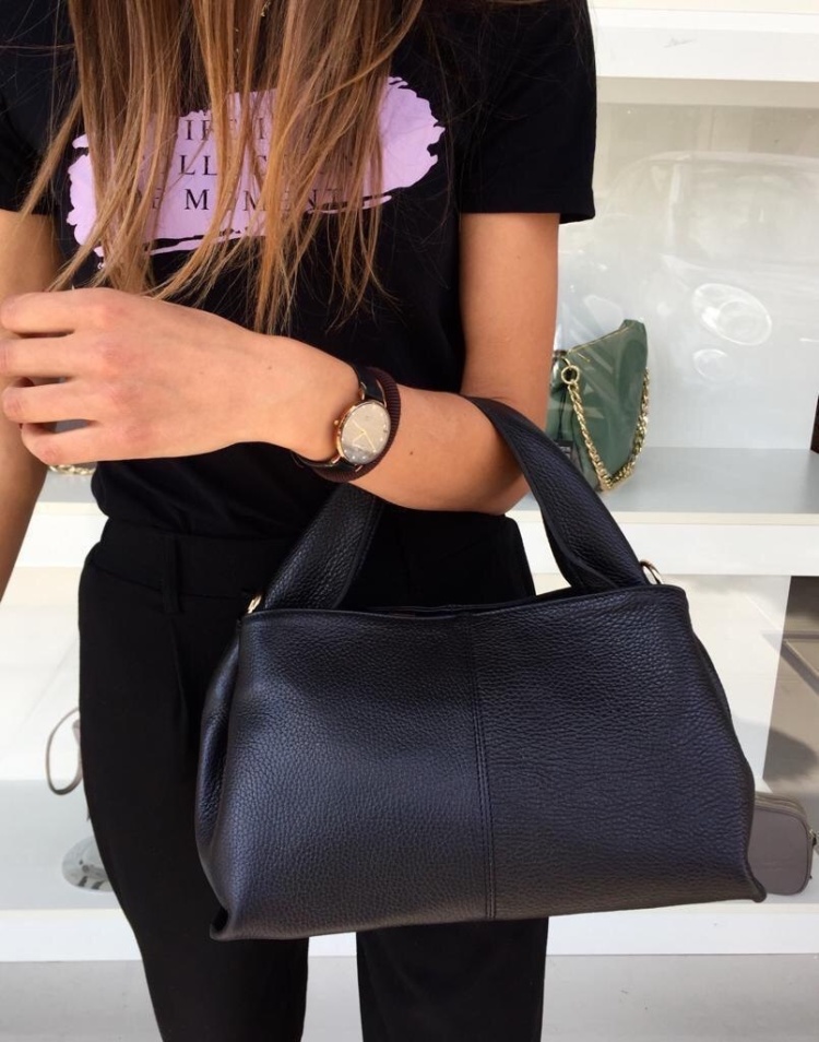 Купить Сумка хобо Leather Country 3894609 натуральная кожа черный в ...