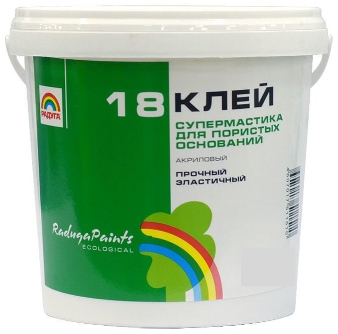 Клей РАДУГА 18 супермастика для пористых оснований готовый 1 кг