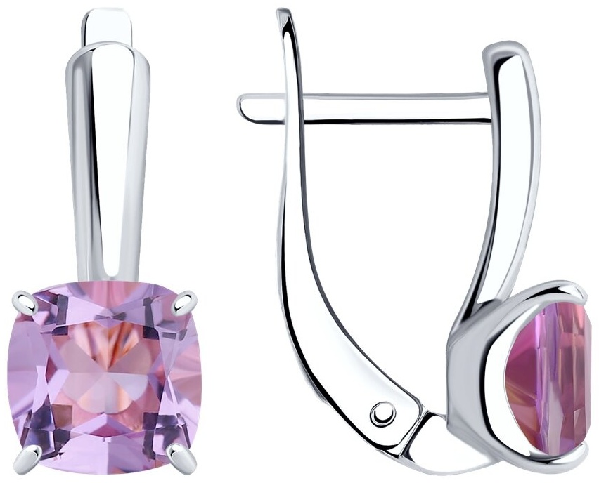 Серьги SOKOLOV EAR-SO-925-817147 вес 2.27 г серебро, аметист