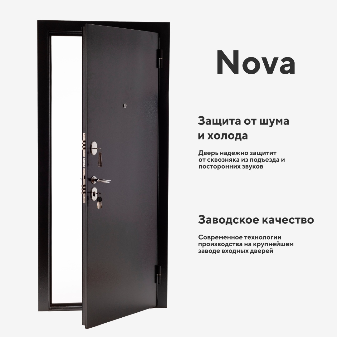 Входная дверь Ferroni Nova 2000x800, сталь, правая