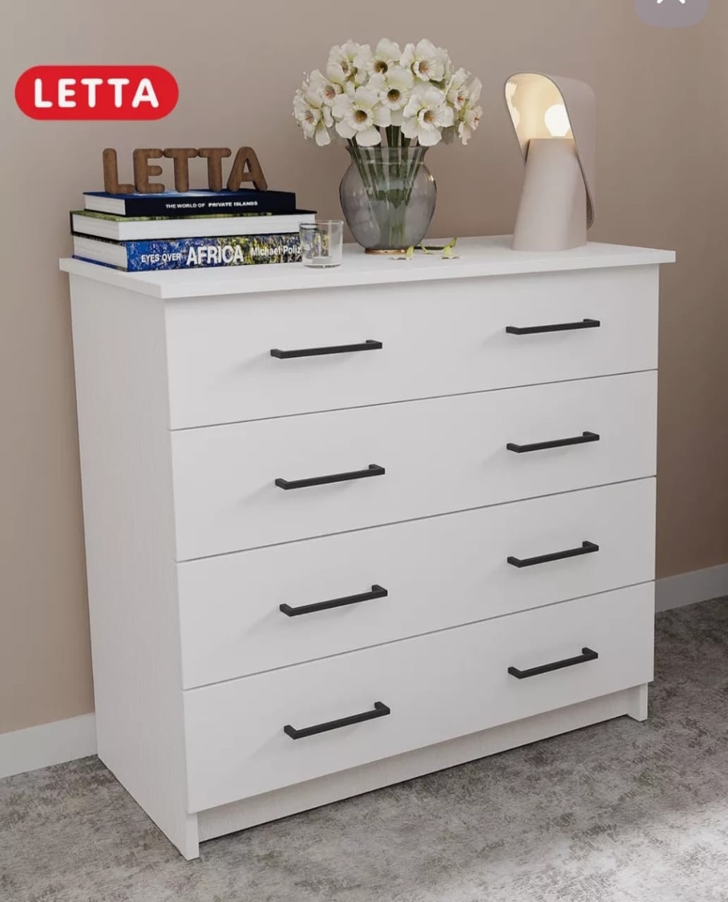 Купить Комод Letta 325602796, 75x39.2x71.9 см, белый в Алматы – Магазин ...