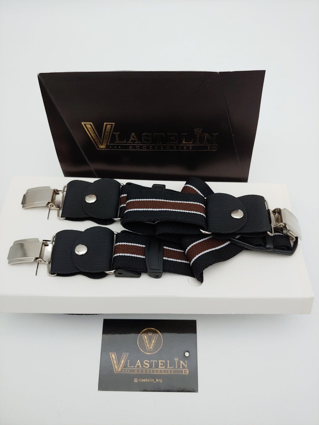 Подтяжки Vlastelin длина 175 см, ширина ленты 3.5 см