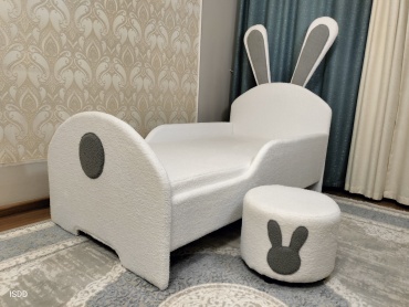 Детская кровать PRESTIGE MEBEL Зайчик, 80x160 см, белый