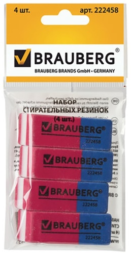 Brauberg Assistant 80 222458 красный-синий 4 шт
