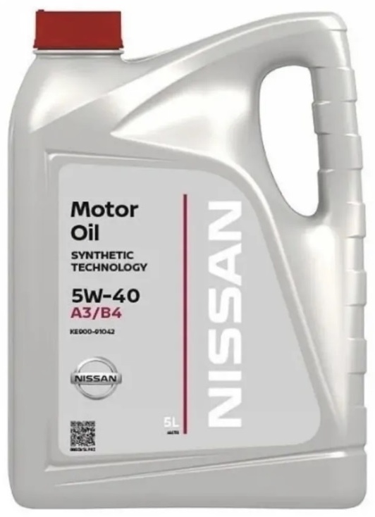 Купить Моторное масло синтетическое Nissan MOTOR OIL 5W-40 A3/B4 5W-40 ...